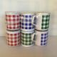 6 Tams England checkered mug cups