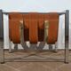 Leather and Chrome Magazine Holders "Novatrend" - XXth