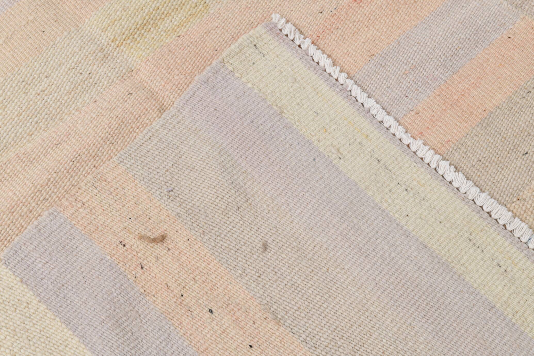 8x10 Salmon & Blue Soft Vintage Rug, 229x311Cm SK33342