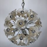Venini, vintage 35 glass flowers sputnik from 70s