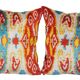 Set of 2 vintage ikat cushion covers 41x41 cm