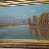 Huile sur toile par Paul Berthier représentant un paysage