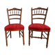 Pair of napoleon III wooden chairs