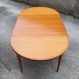 Danish teak extendable round table of the years 60