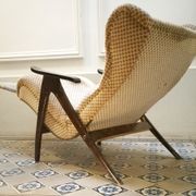 Fauteuil Wing chair à système de relaxation année 50/60