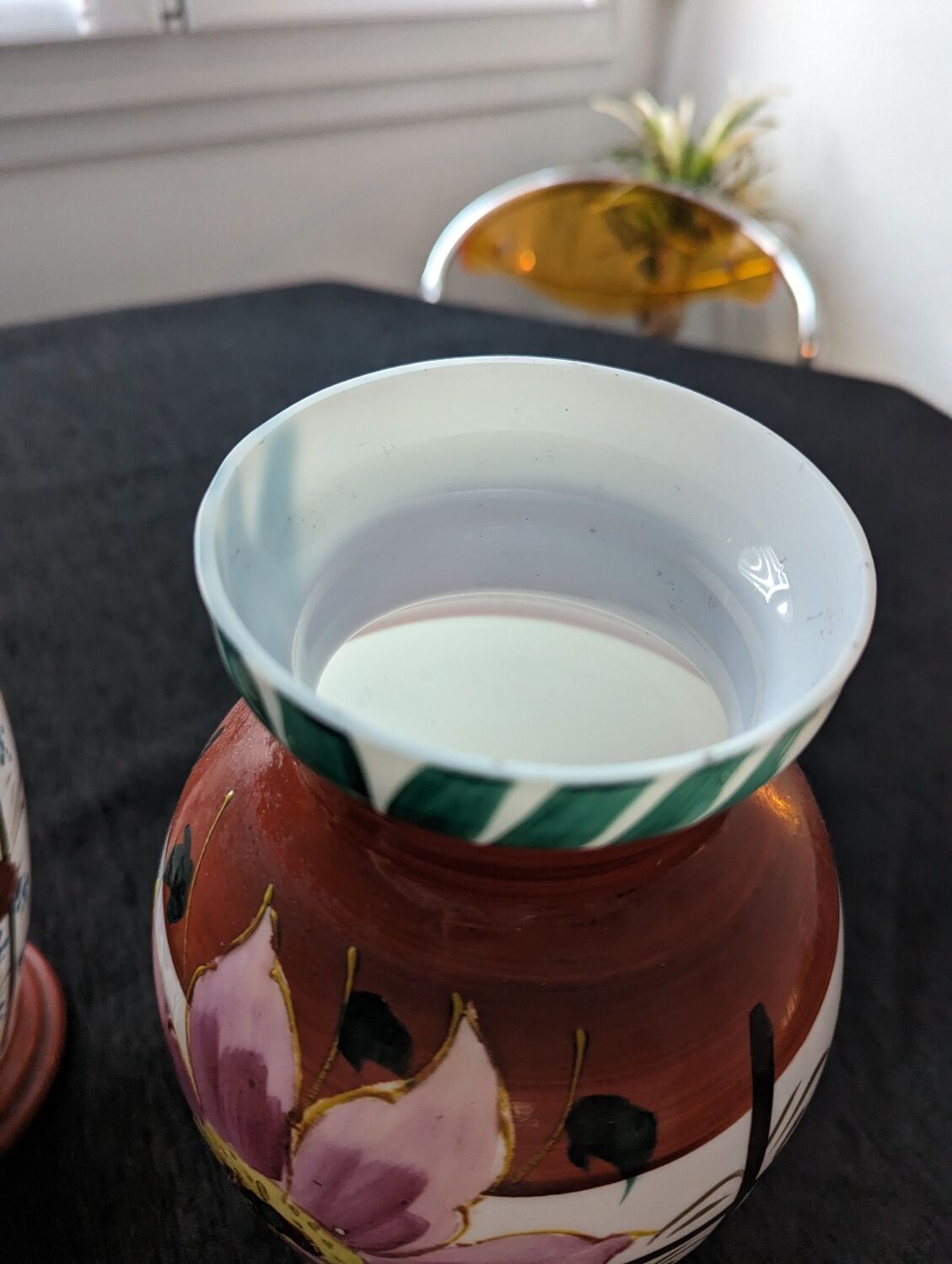 Pair of opaline vase