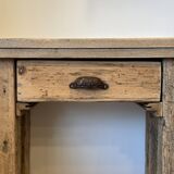 Raw wood workbench / console