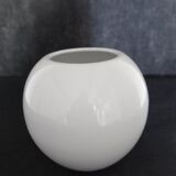 White porcelain ball vase