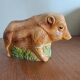 Terrine in Barbotine Michel Caugant. Boar shape.