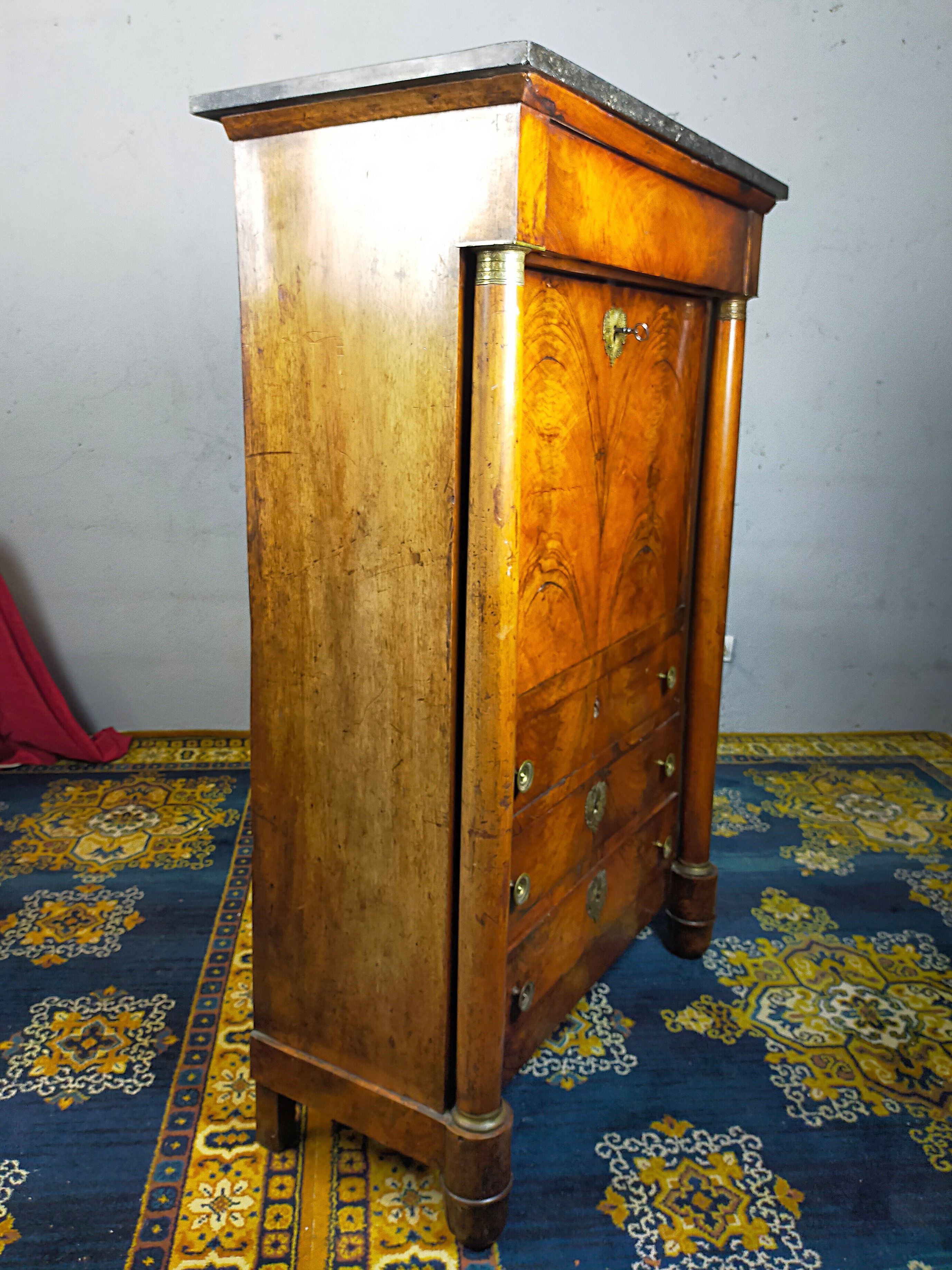 Secretary period Empire in walnut