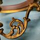 Tripod table lamp - Gilded bronze, opaline - 50s - France