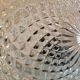 Plafonnier rond en verre pointes diamant années 60/70