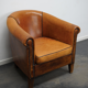 Club armchair in leather color cognac Netherlands