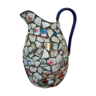 Pitcher in earthenware mosaic in the Picassiette style