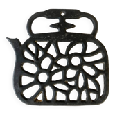 Ancien dessous de plat en fonte émaillée