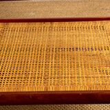 Danish 2-seater sofa in mahogany and cane by Ole Wanscher, 1960.