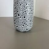 Pottery super white color fat lava multi-color vase scheurich germany wgp, 1970