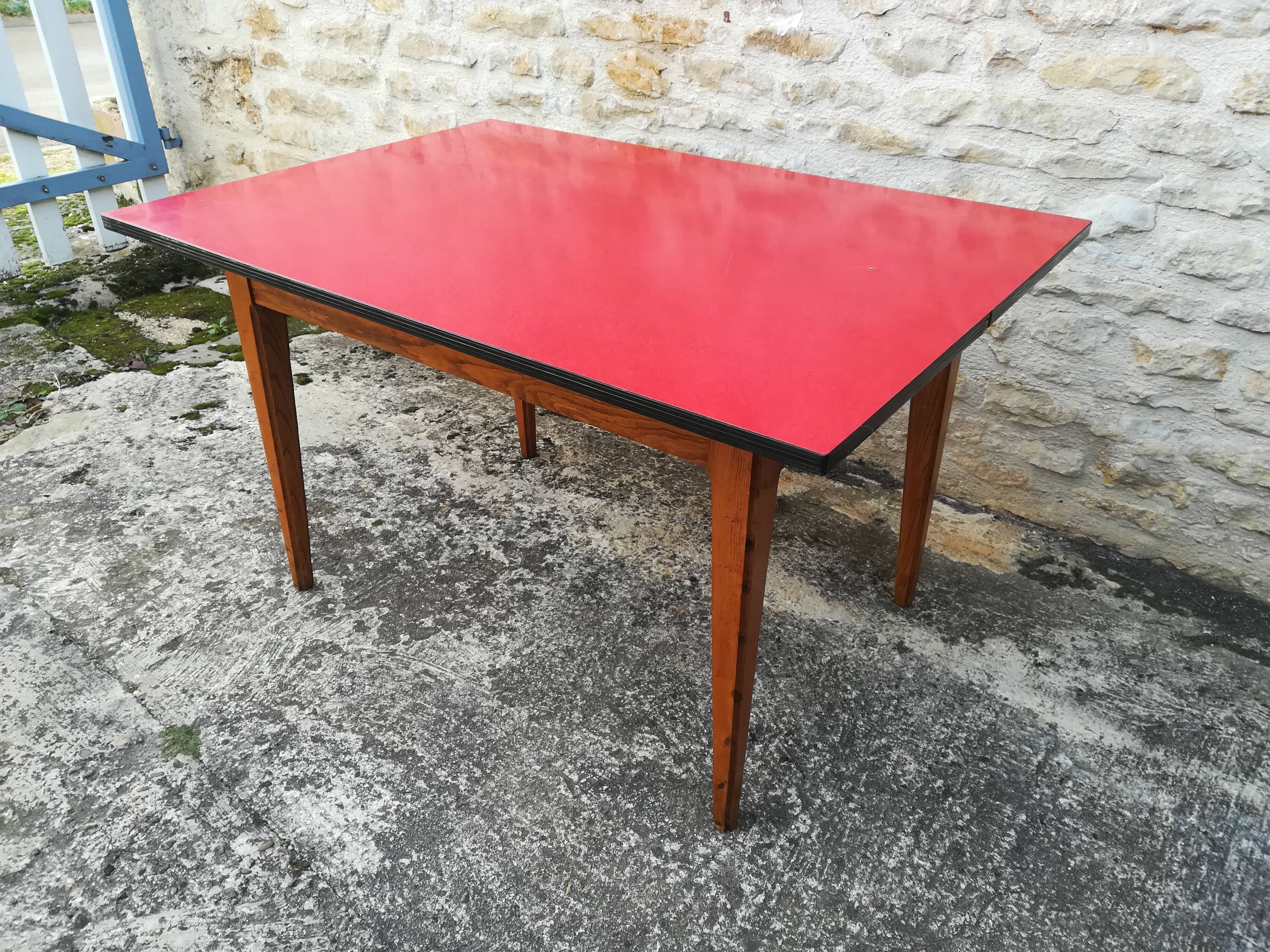 Oak table, formica top
