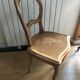 Set of 2 Louis Philippe chairs wood and cannage