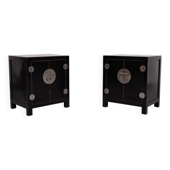 pair Chinese Black Night stands 1970s