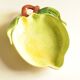 Lemon Barbotine Plate – Yellow Green Bowl – Mediterranean Dish