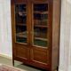 Louis XVI style bookcase in mahogany and marble top from the 70s