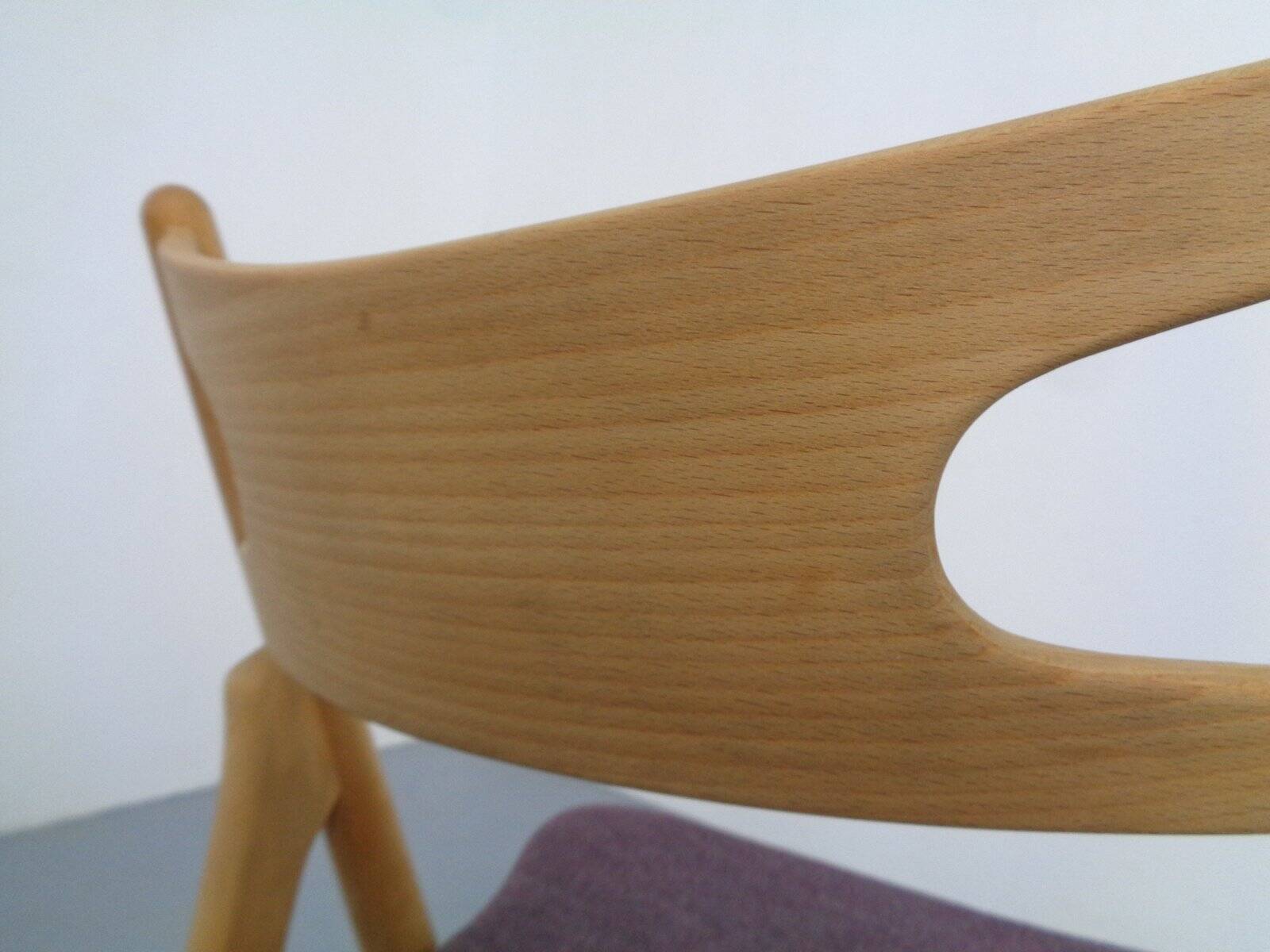 CH 29 Sawbuck Chairs in Oak and Wool by Hans J. Wegner for Carl Hansen & Son, 1950s, Set of 2