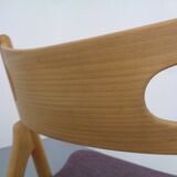 CH 29 Sawbuck Chairs in Oak and Wool by Hans J. Wegner for Carl Hansen & Son, 1950s, Set of 2