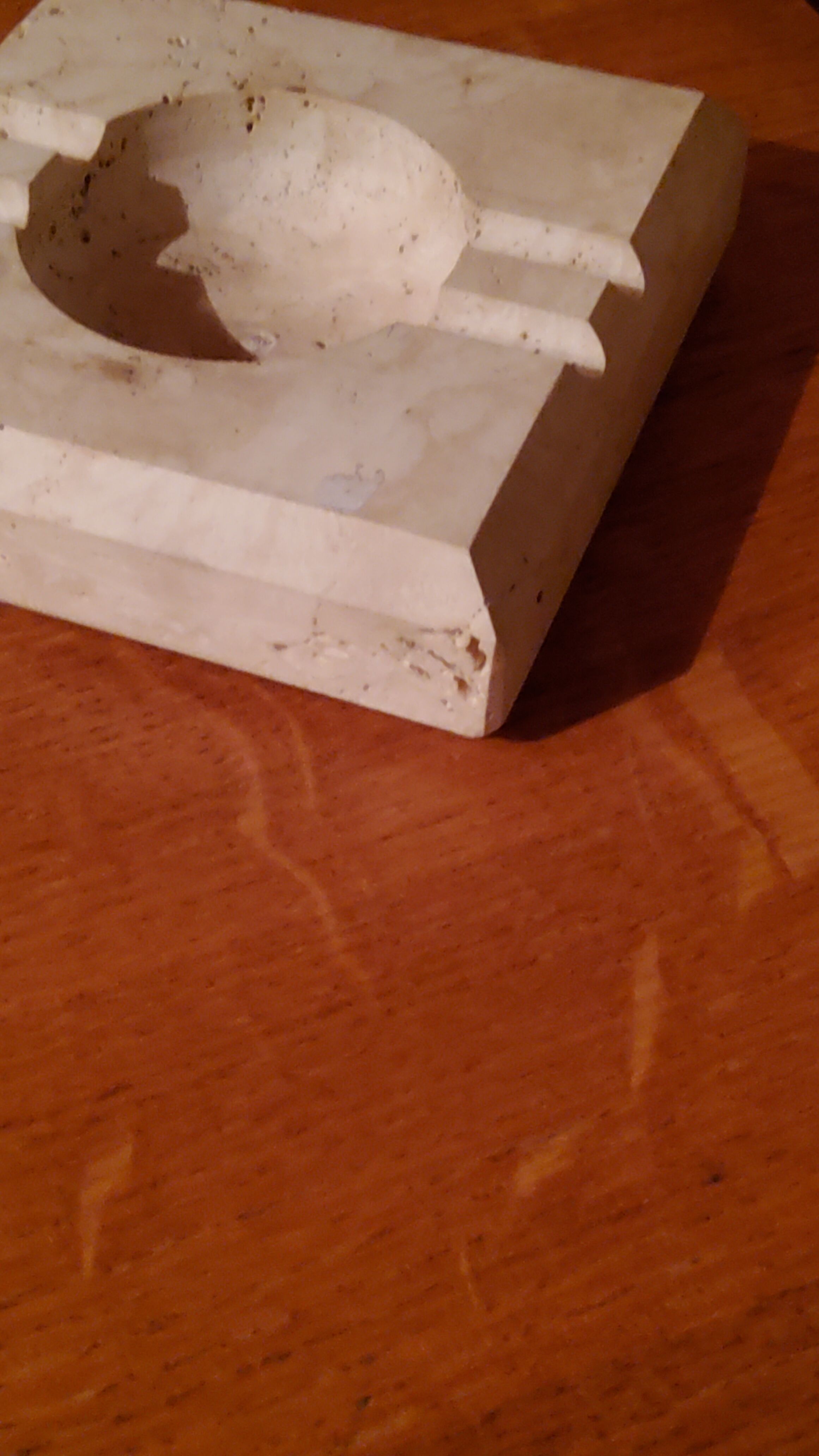 Travertine ashtray from the 70s