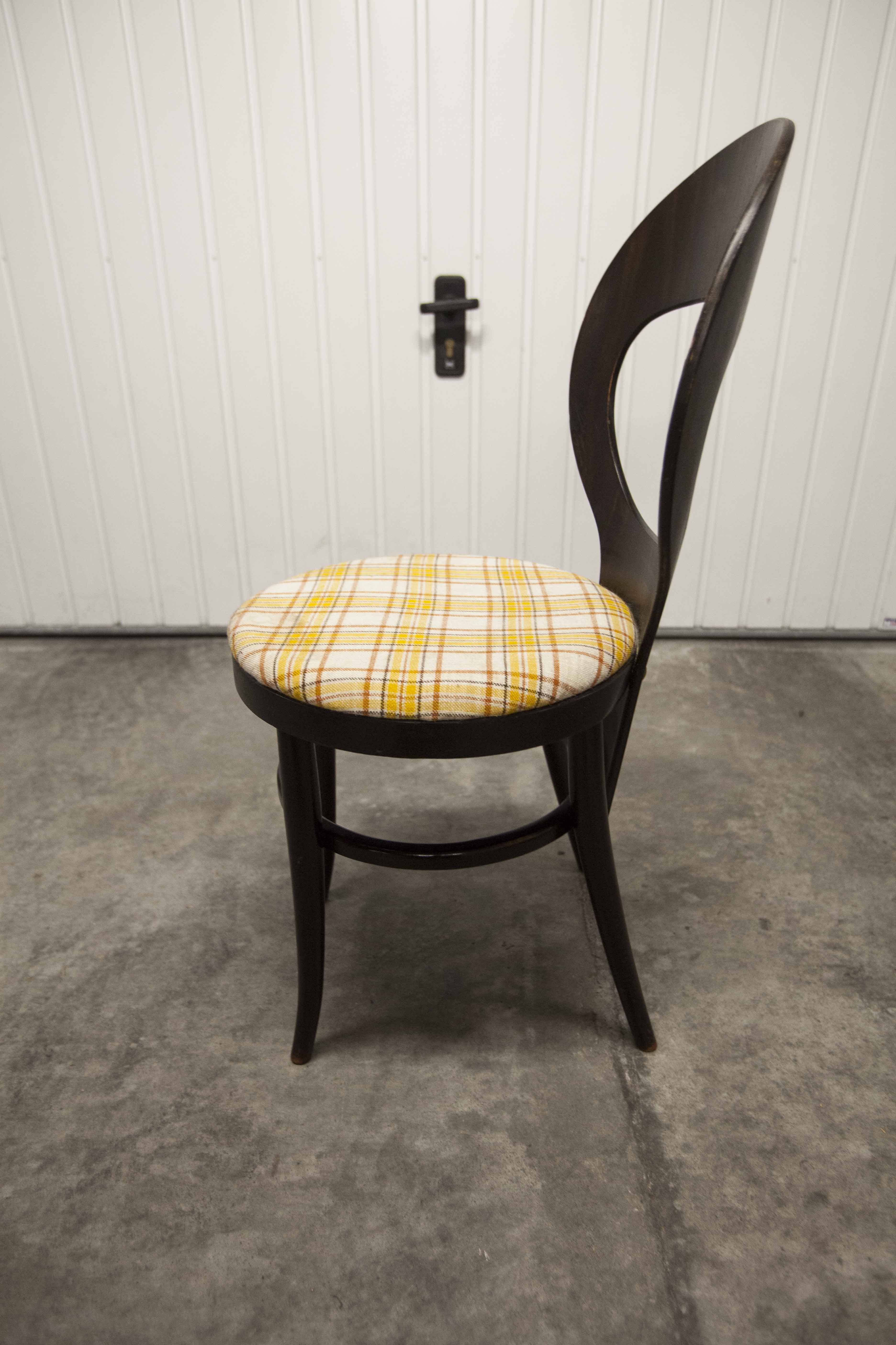 Lot de 3 chaises Baumann mouettes 1970 tissu à changer