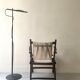 "Safari" folding chair in wood and ecru canvas, 1960s/1970s.