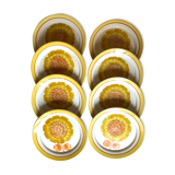 Series of eight Sarreguemines plates