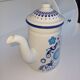 vintage blue and white enamel coffee or teapot