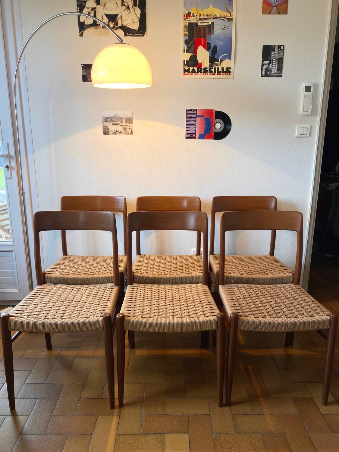 Set of 6 Vintage Danish/Scandinavian Chairs