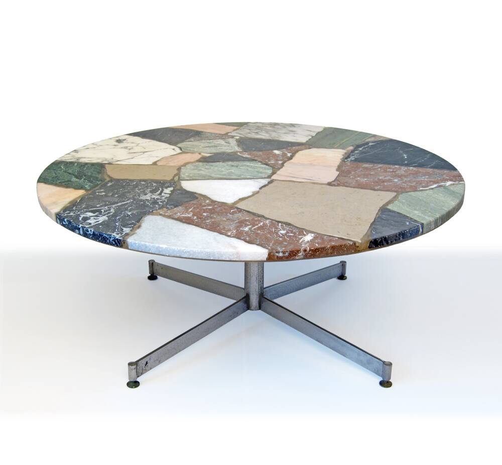 Sixties vintage design stone coffee table