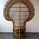 Vintage Emmanuelle de Kok armchair in wicker and bamboo 1970