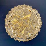 Vintage globe wall / ceiling light in molded glass