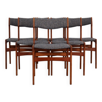 Ensemble de six chaises en teck, design danois, années 1960, production : Danemark