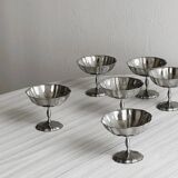 Set of 6 vintage stainless steel bowls