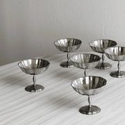 Lot de 6 coupelles vintage en inox