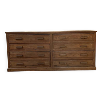 50s pitch pine haberdashery cabinet