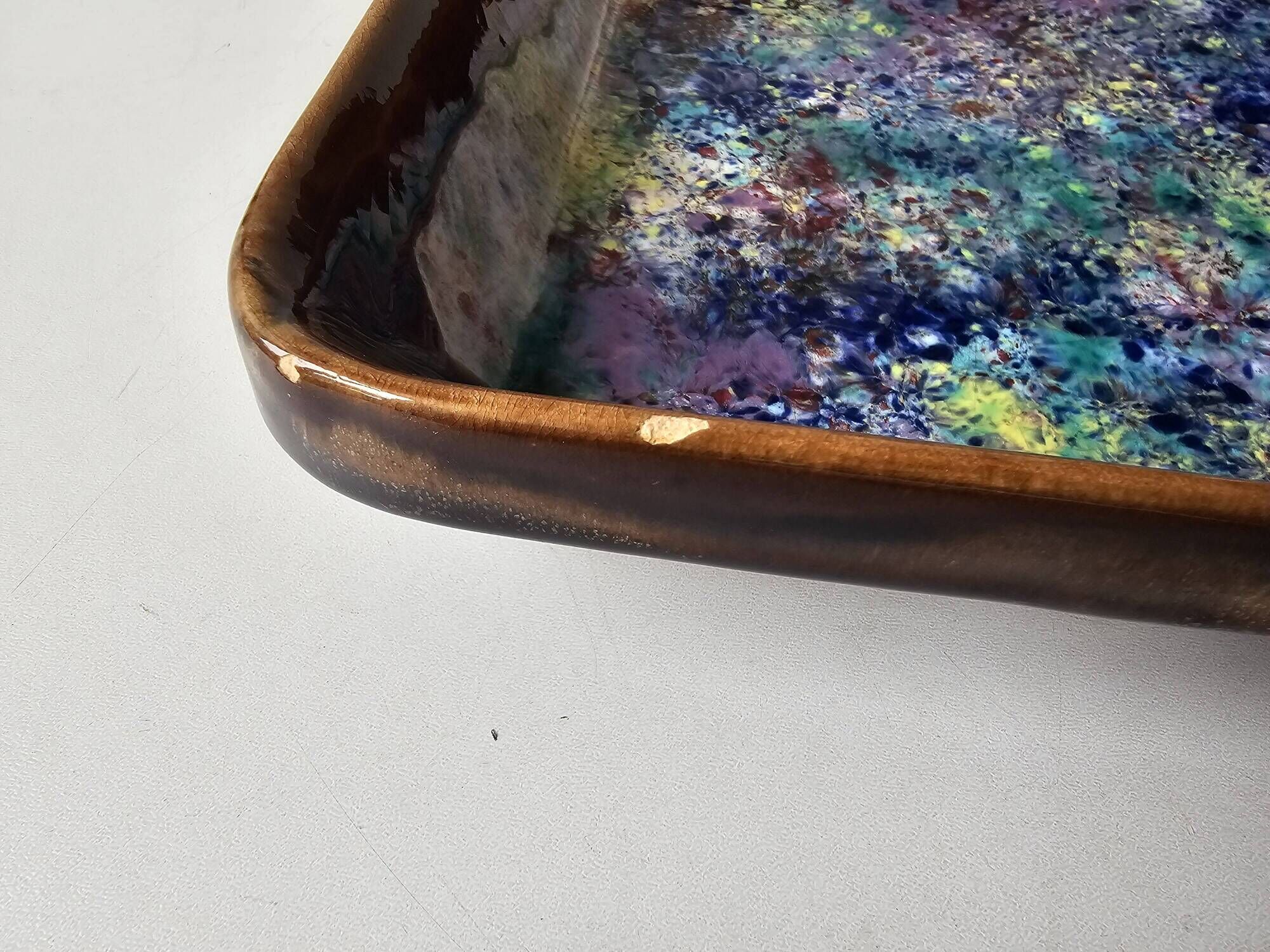 Plate / Ashtray in ceramic Signed Morvan - Gaston Gaubier 70's