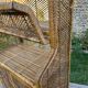 Large woven rattan shelf 🇮🇹 Vintage Italy 1970
