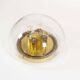 Large clear bubble glass flush mount light by Glashutte Limburg