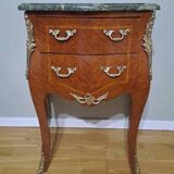 Commode en marqueterie et marbre vert