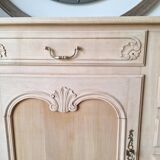 Low buffet in renovated solid cherry wood – Revisited Louis XV style – 250 cm