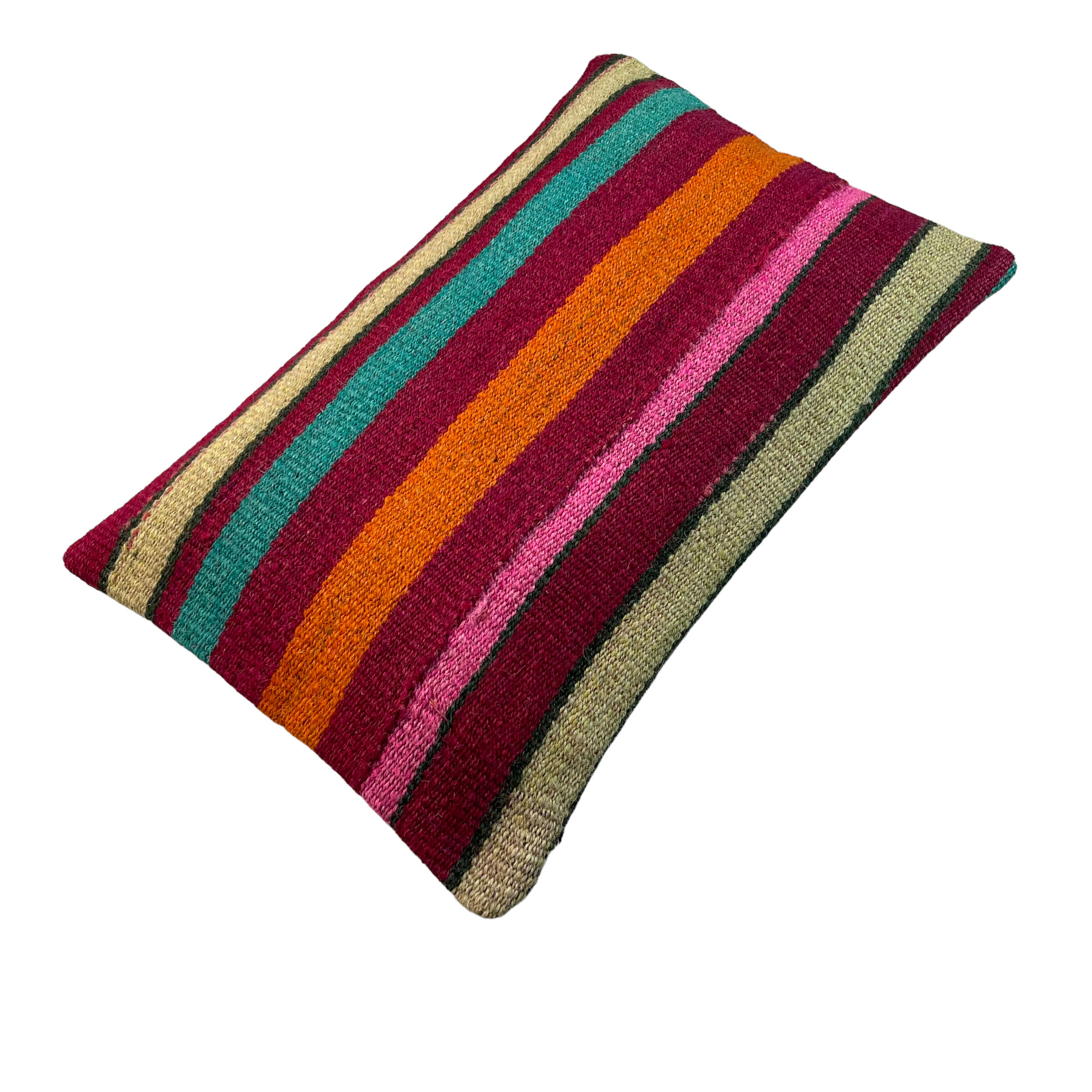 Vintage turkish kilim cushion cover, 30 x 50 cm