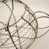 Chrome metal egg basket