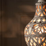 Moroccan crafts, terracotta lamp