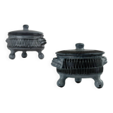 Pair of ceramic soup tureens by Jacques Pouchain, Dieulefit, circa 1960